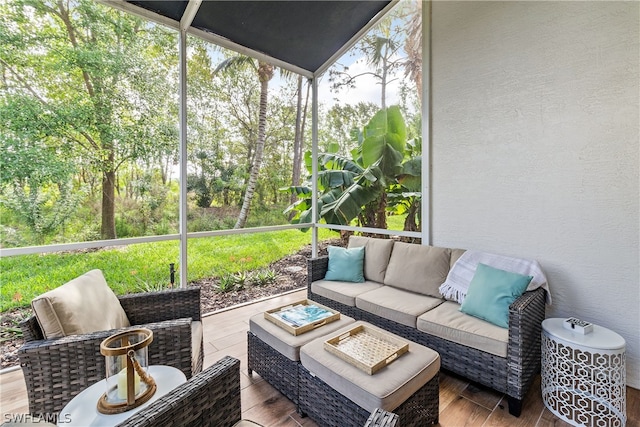 sunroom / solarium with a healthy amount of sunlight