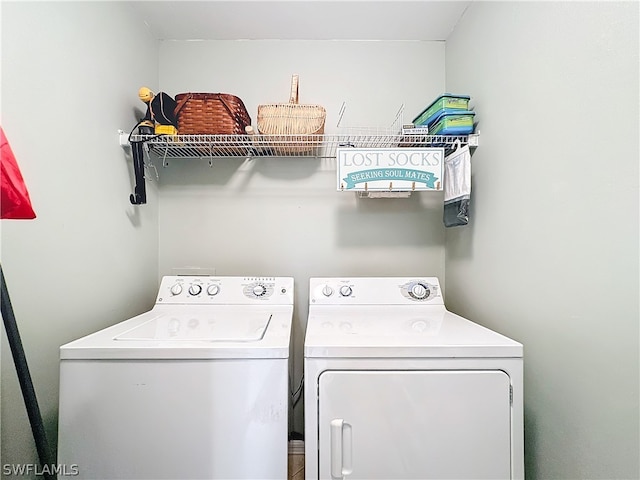 laundry area with washer and dryer