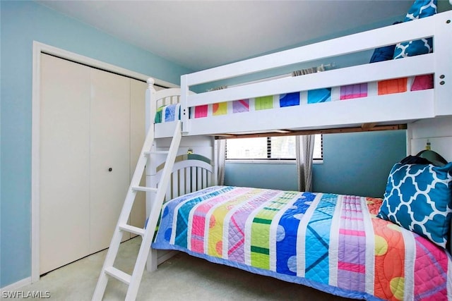 bedroom featuring a closet