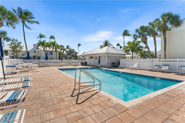 view of pool with a patio