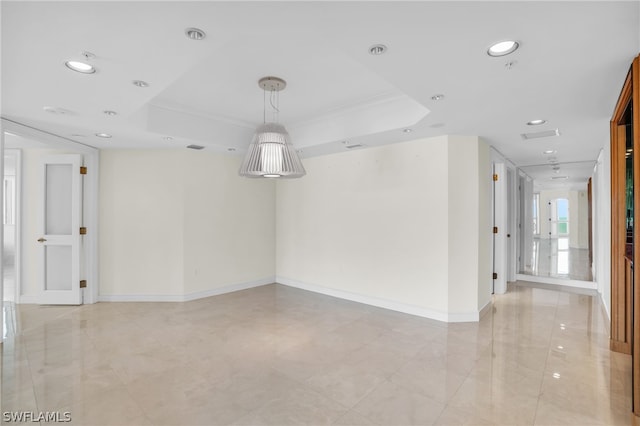 view of tiled spare room