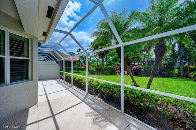 view of sunroom