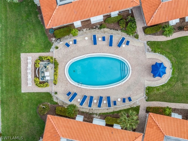 birds eye view of property