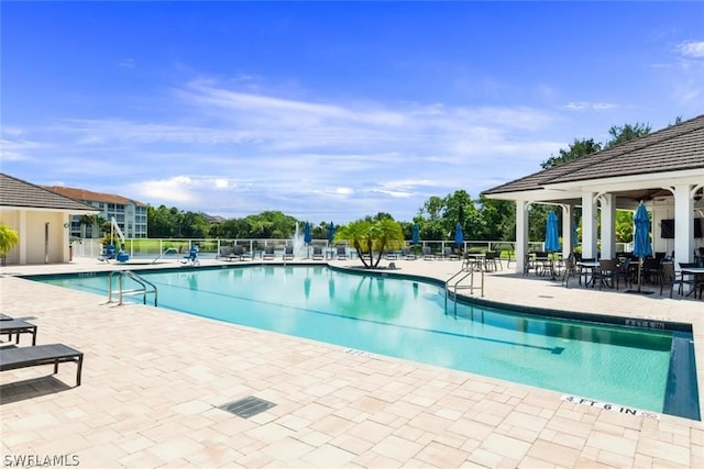 view of pool with a patio area