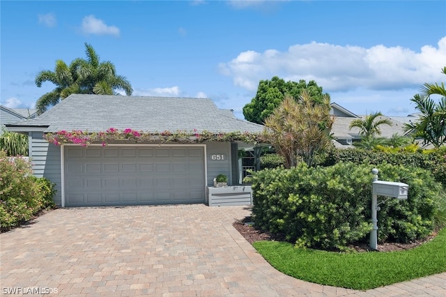 view of front of house featuring a garage