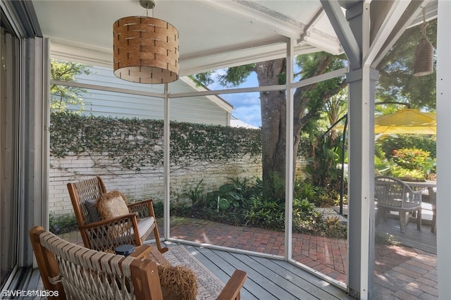 view of sunroom