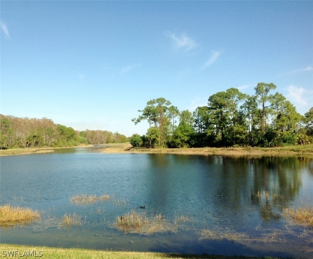 view of property view of water