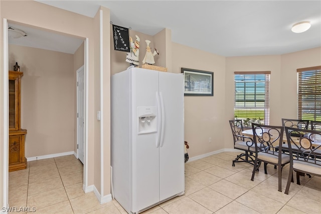 view of tiled dining space