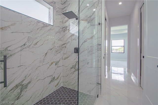 bathroom with walk in shower