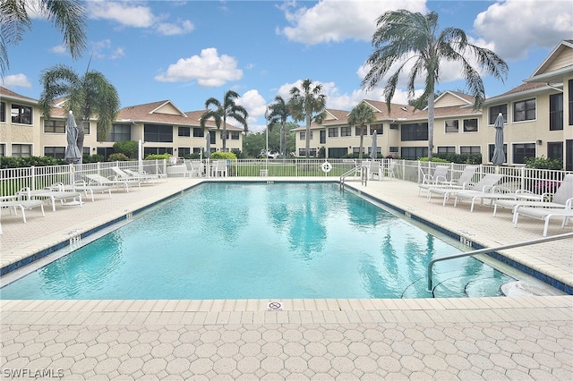 view of pool with a patio