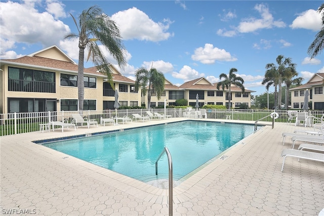 view of pool with a patio area