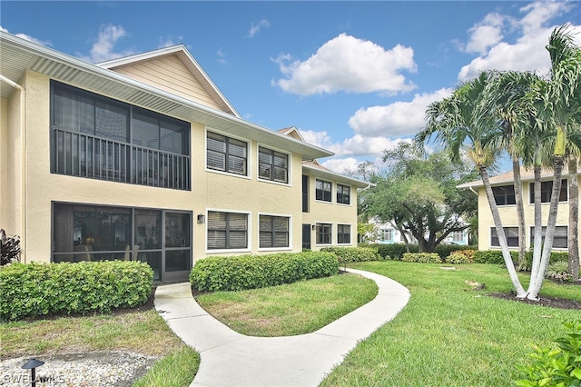 exterior space featuring a yard