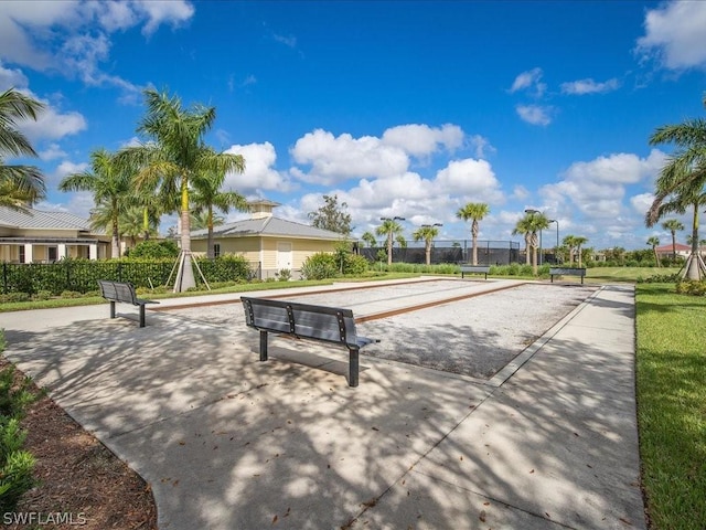 surrounding community featuring fence