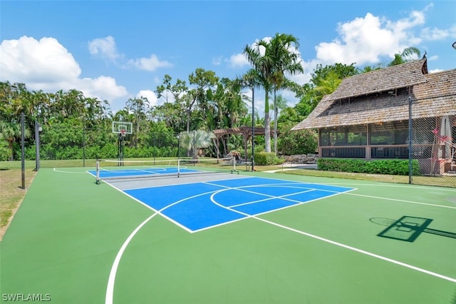 view of sport court