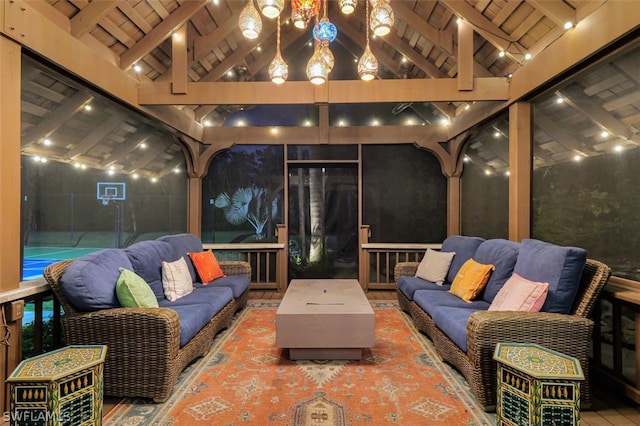 view of patio / terrace with an outdoor living space