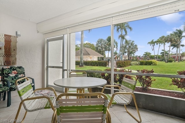 view of sunroom