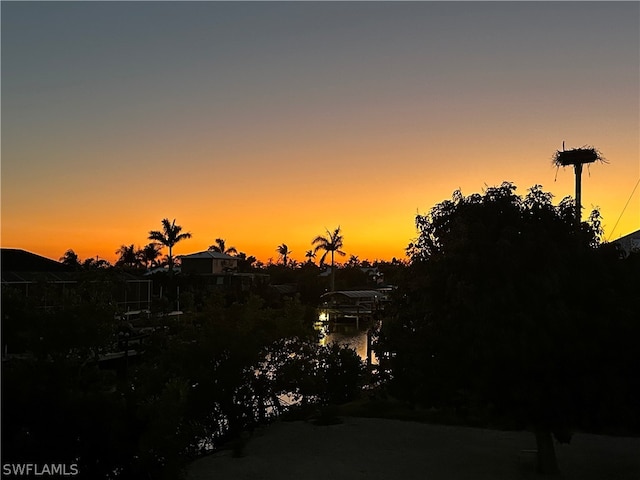 view of nature at dusk