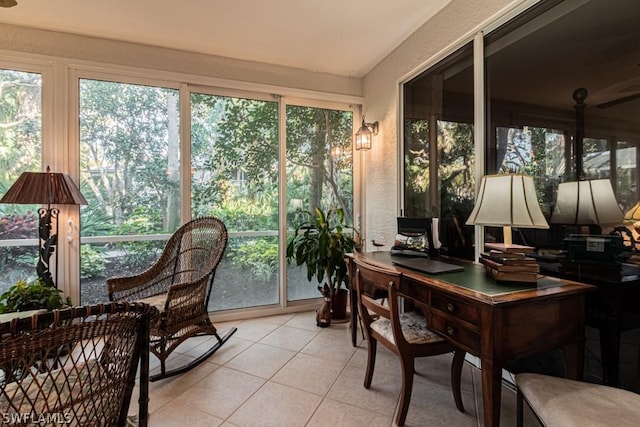 view of sunroom