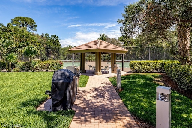 view of home's community featuring a yard and a gazebo