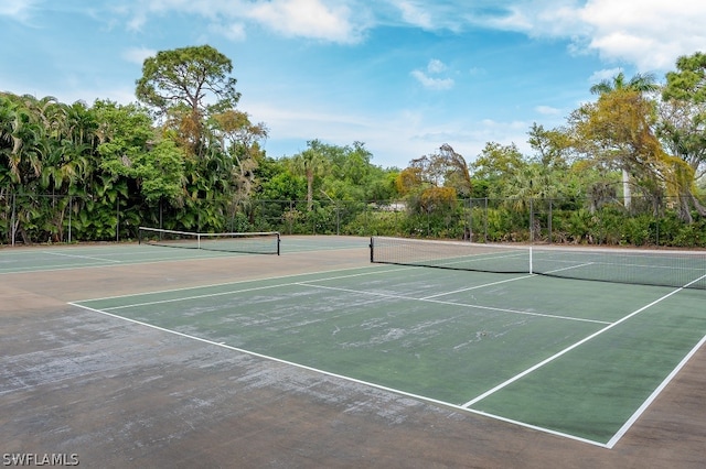 view of tennis court