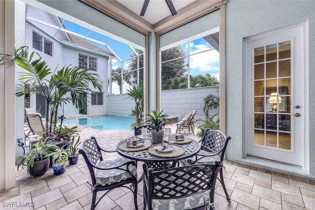 view of sunroom / solarium