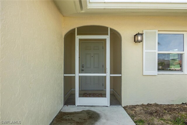 view of doorway to property