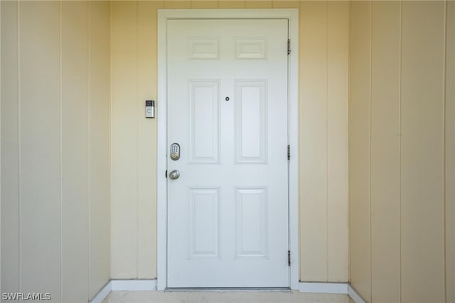 view of doorway to property