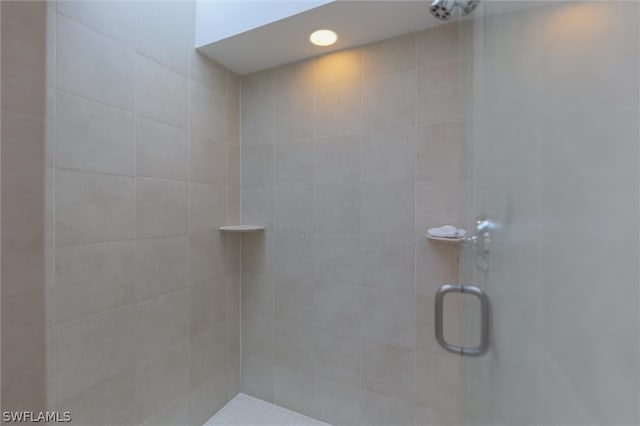 bathroom with walk in shower