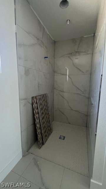 bathroom with tile floors