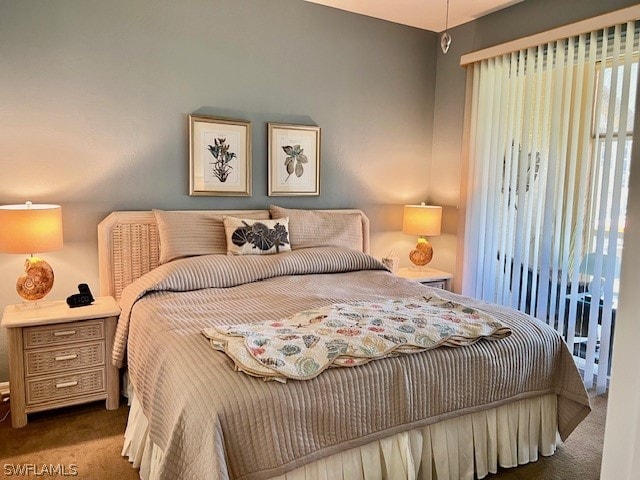 view of carpeted bedroom