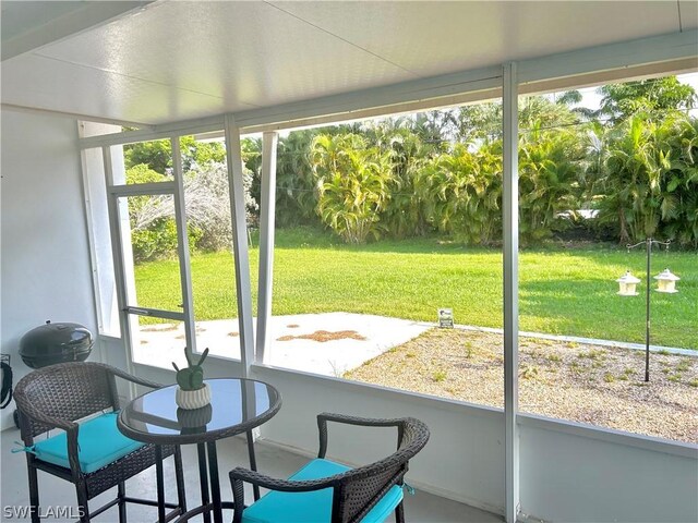 sunroom with a healthy amount of sunlight