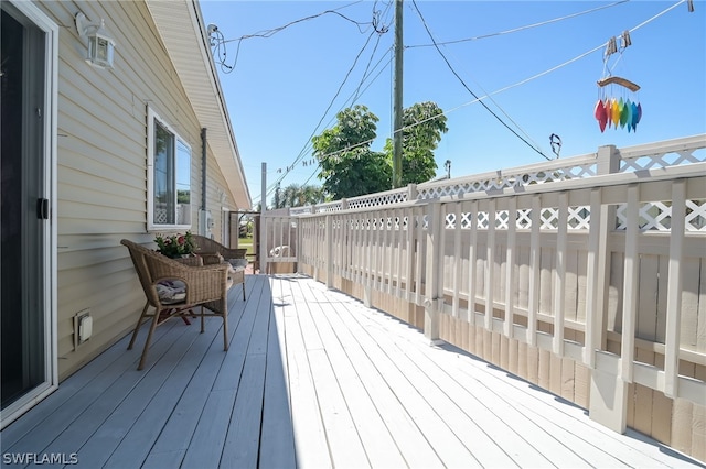 view of wooden deck