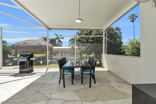 view of sunroom