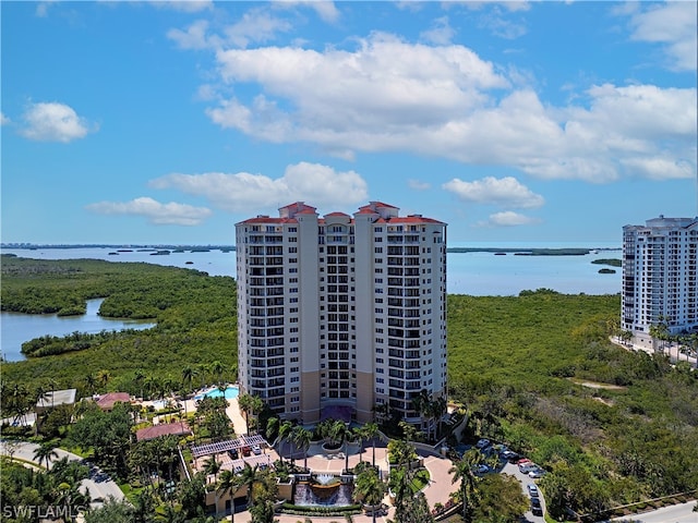 view of property with a water view