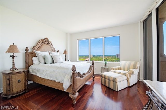 bedroom featuring hardwood / wood-style floors