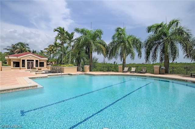 view of pool with a patio