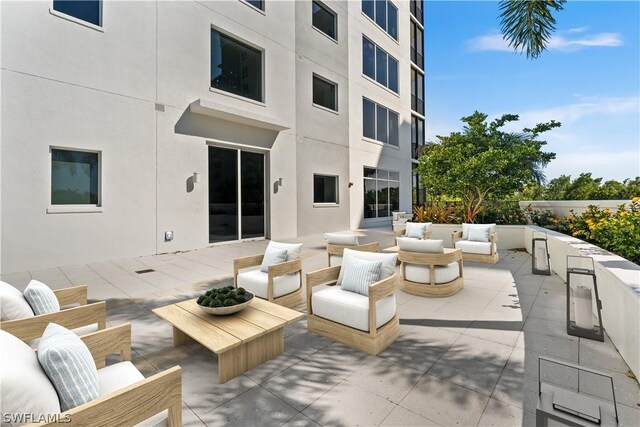 view of patio / terrace featuring an outdoor hangout area