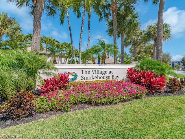 view of community sign