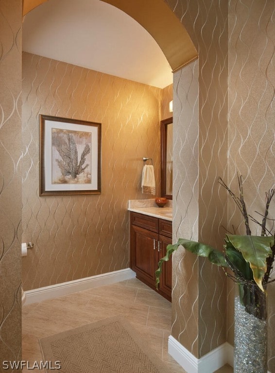 bathroom with vanity