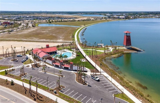 12445 Basalt Ln, Alva, FL 33982 - drone / aerial view of a nearby body of water and a pool