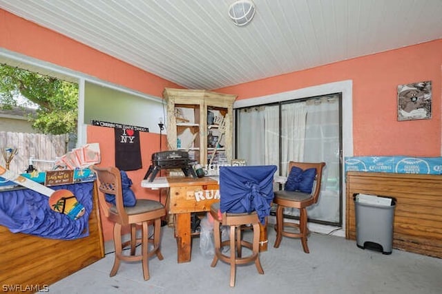 view of dining room