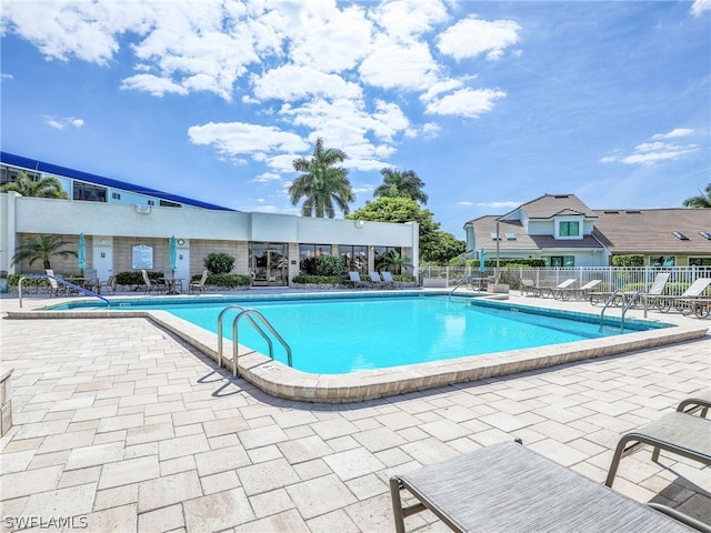 view of pool with a patio area