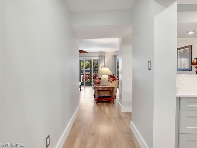 hallway featuring light hardwood / wood-style floors