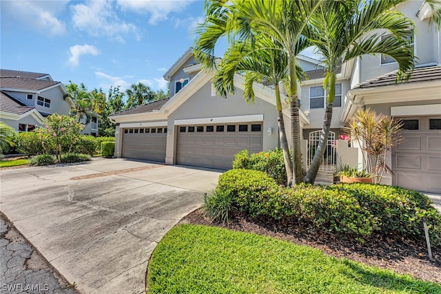 view of front facade with a garage