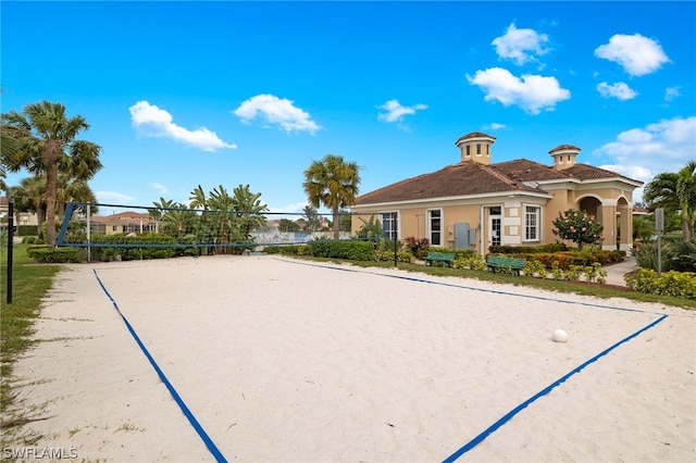 view of property's community with volleyball court