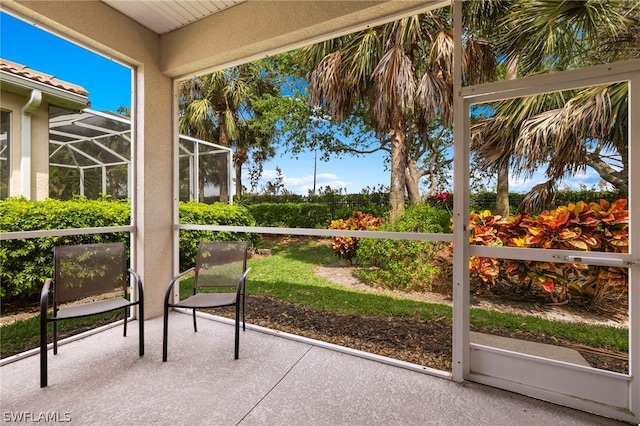 view of sunroom / solarium