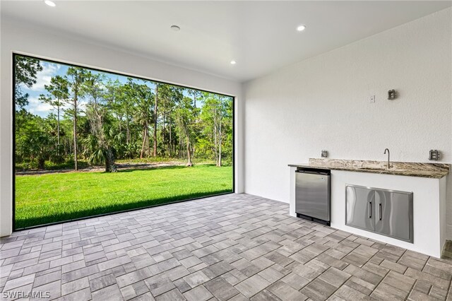 interior space with sink