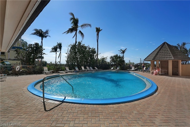 view of pool with a patio area