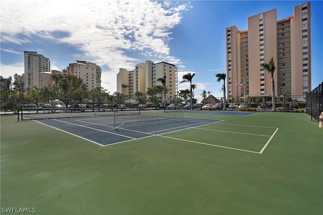 view of tennis court