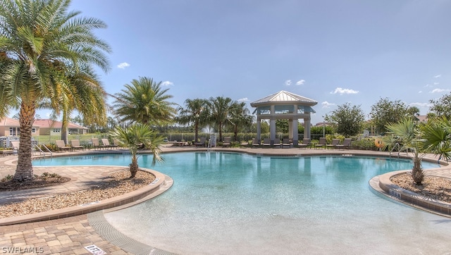 view of pool with a patio